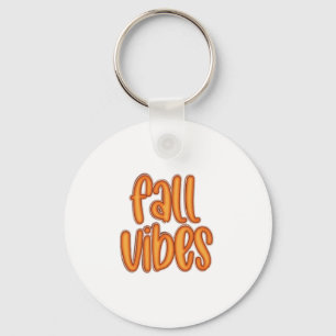 🍂 Fall Vibes Orange Text Graphic Schlüsselanhänger