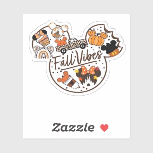 Fall Vibes Oversized T - Shirt.png Aufkleber (Blatt)