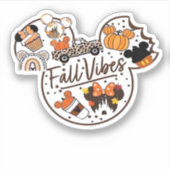 Fall Vibes Oversized T - Shirt.png Aufkleber (Vorderseite)