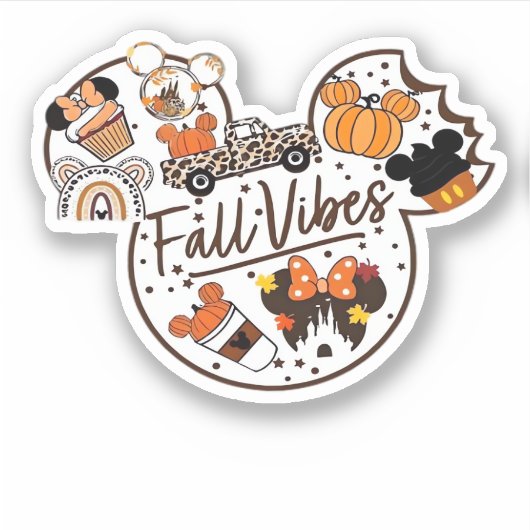 Fall Vibes Oversized T - Shirt.png Aufkleber (Vorderseite)