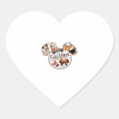 Fall Vibes Oversized T - Shirt.png Herz-Aufkleber (Vorderseite)