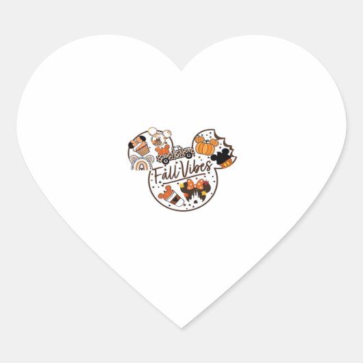 Fall Vibes Oversized T - Shirt.png Herz-Aufkleber (Vorderseite)