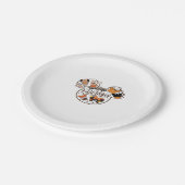 Fall Vibes Oversized T - Shirt.png Pappteller (Schrägansicht)