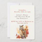 Fall vibes Owl - Einladungskarte für den Geburtsta Einladung (Rückseite)