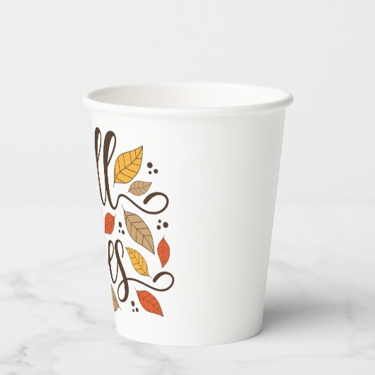 Fall Vibes Pappbecher (Rückseite)