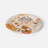 Fall Vibes Pappteller (Schrägansicht)