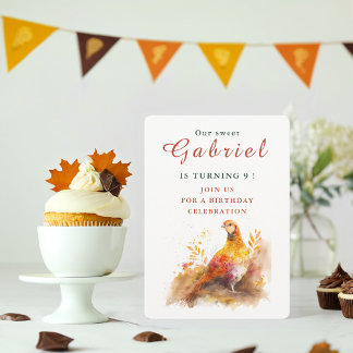 Fall vibes Pheasant - Einladungskarte zum Geburtst Einladung