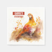 Fall vibes Pheasant - Geburtstagsparty - Serviette (Vorderseite)