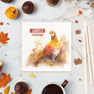 Fall vibes Pheasant - Geburtstagsparty - Serviette