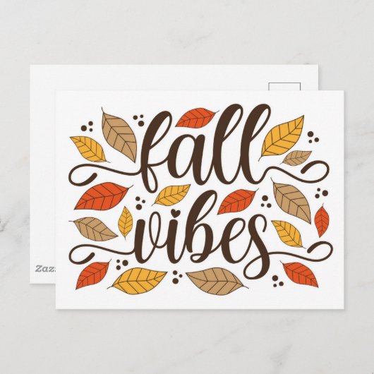 Fall Vibes Postkarte (Vorne/Hinten)