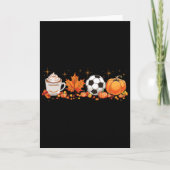 Fall Vibes Pumpkin Gewürz Fußball Halloween L Herb Karte (Vorderseite)