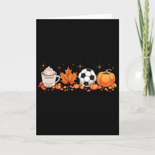 Fall Vibes Pumpkin Gewürz Fußball Halloween L Herb Karte (Vorderseite)