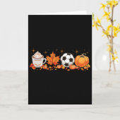 Fall Vibes Pumpkin Gewürz Fußball Halloween L Herb Karte (Gelbe Blume)