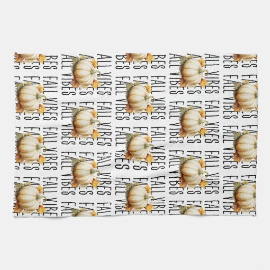Fall Vibes Pumpkin | Herbst Geschirrtuch (Horizontal)