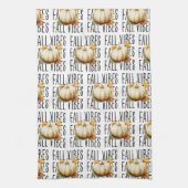 Fall Vibes Pumpkin | Herbst Geschirrtuch (Vertikal)