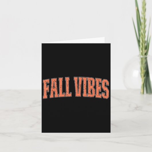 Fall Vibes Pumpkin Saison Erntedank Herbstleav Karte (Vorderseite)