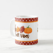 Fall Vibes Pumpkin Spice Football Kaffeetasse (Vorderseite Links)