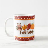 Fall Vibes Pumpkin Spice Football Kaffeetasse (Links)