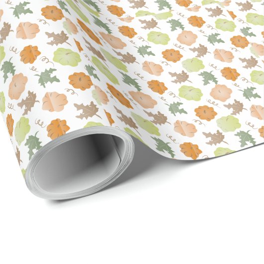 Fall Vibes Pumpkin Theme Geschenkpapier (Rolleneckpunkt)