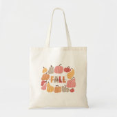 Fall Vibes Retro Pumpkins farbenfroher Herbst Tragetasche (Vorne)