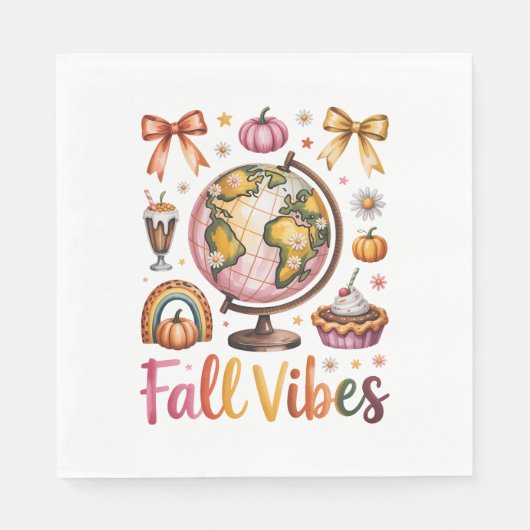 Fall Vibes Serviette (Vorderseite)