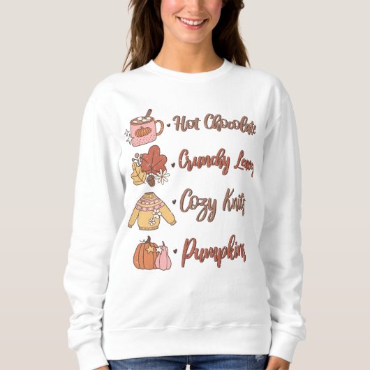 Fall Vibes Shirt, Herbst Erntedank Geschenk Sweatshirt (Vorderseite)