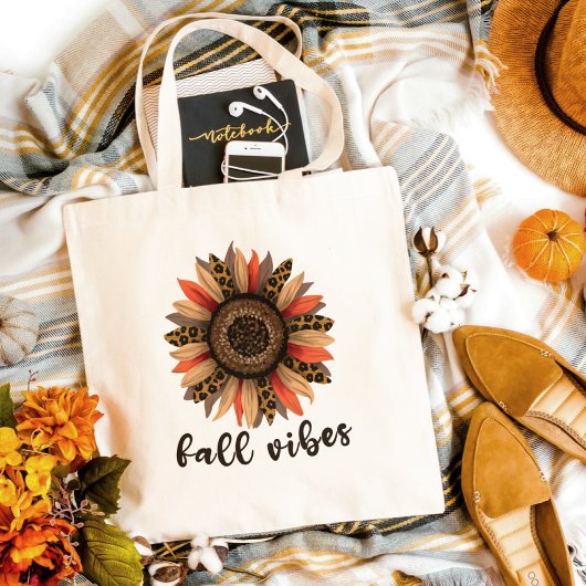 Fall Vibes Sonnenblume Herbsttasche Tragetasche