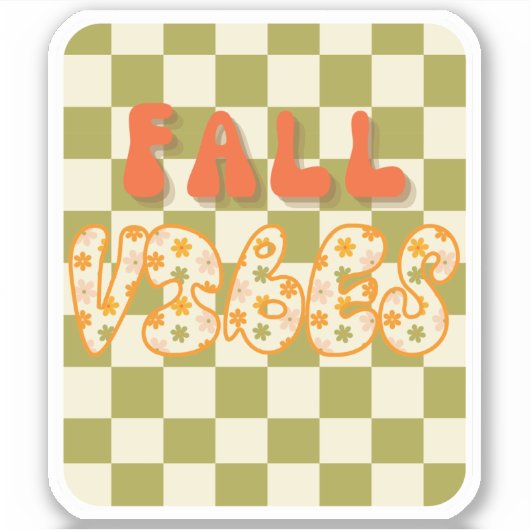 Fall Vibes Sticker (Vorderseite)