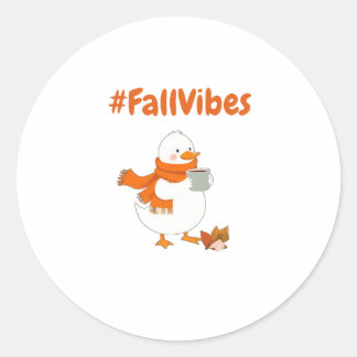 Fall Vibes Sticker - Niedlich Duck Herbst Gemütlic