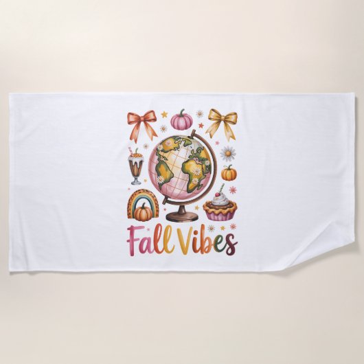 Fall Vibes Strandtuch (Vorderseite)