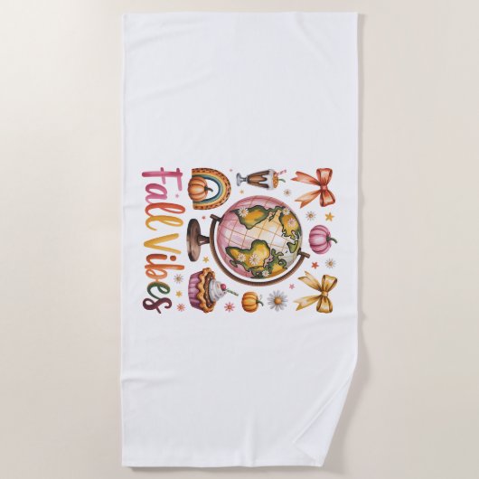 Fall Vibes Strandtuch (Vorderseite)