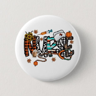Fall Vibes that Nurlife Nurse Fall Saison Autum Button