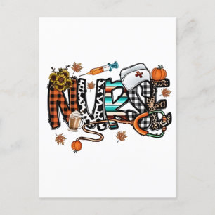 Fall Vibes that Nurlife Nurse Fall Saison Autum Feiertagspostkarte