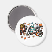 Fall Vibes that Nurlife Nurse Fall Saison Autum Magnet (Vorderseite/Rückseite)