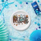 Fall Vibes that Nurlife Nurse Fall Saison Autum Pappteller (Party)