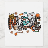 Fall Vibes that Nurlife Nurse Fall Saison Autum Weinetikett (Einzelnes Label)