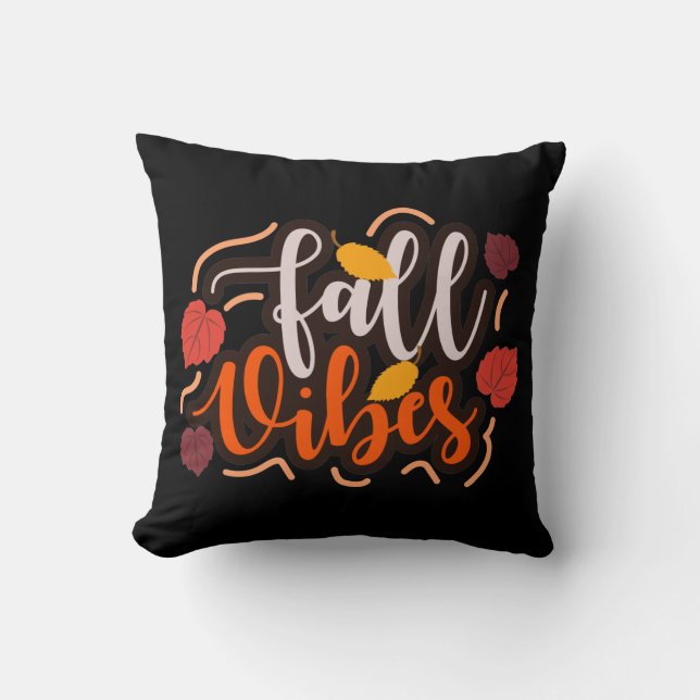 Fall Vibes Throw Pillow Kissen (Vorderseite)