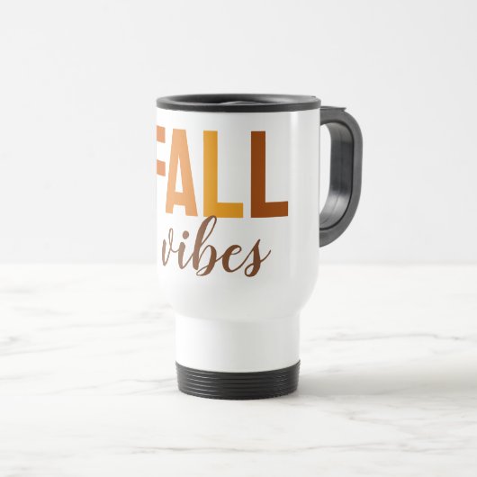 Fall Vibes Travel Mug - Gemütlicher Kaffee Cup im Reisebecher (VorderseiteRechts)