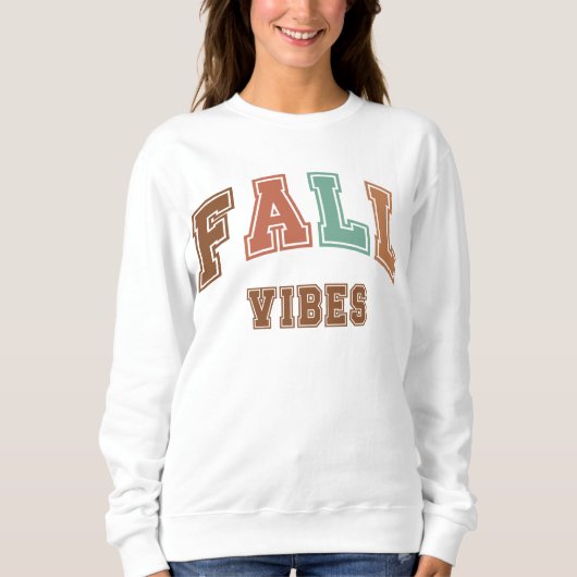 Fall Vibes Trendy Herbst Varsity Sweatshirt (Vorderseite)