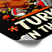Fall Vibes Turkey Trot Run Like A Turkey On Thanks Poster (Ecke)