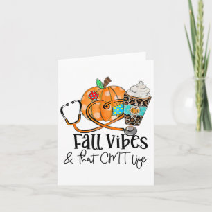 Fall Vibes und Cmt Life Pumpkin Leopard Thanksgivi Karte