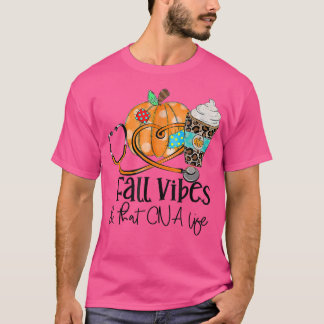 Fall Vibes und Cna Life Pumpkin Leopard Thanksgivi T-Shirt