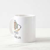 Fall Vibes und Dialyse Nurse Life Pumpkin Le Kaffeetasse (Vorderseite Links)