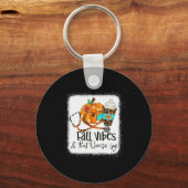 Fall Vibes und die Krankenschwester fallen unter Schlüsselanhänger (Vorderseite)