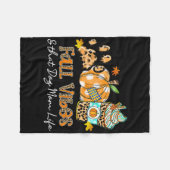Fall Vibes und dieser Hund Mama Leben Hund Pfow Pu Fleecedecke (Vorderseite (Horizontal))