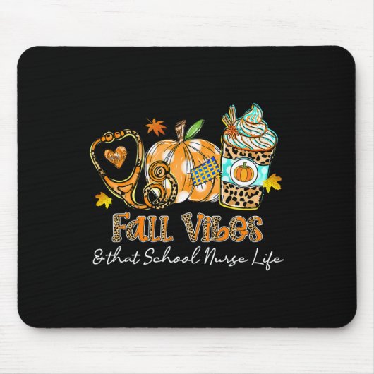 Fall Vibes und dieser Schule Krankenversicherung L Mousepad (Vorne)