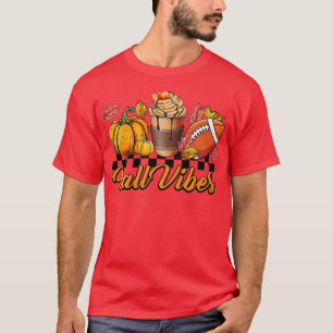 Fall Vibes Vintag Fall Saison Retro Leopard Autum T-Shirt