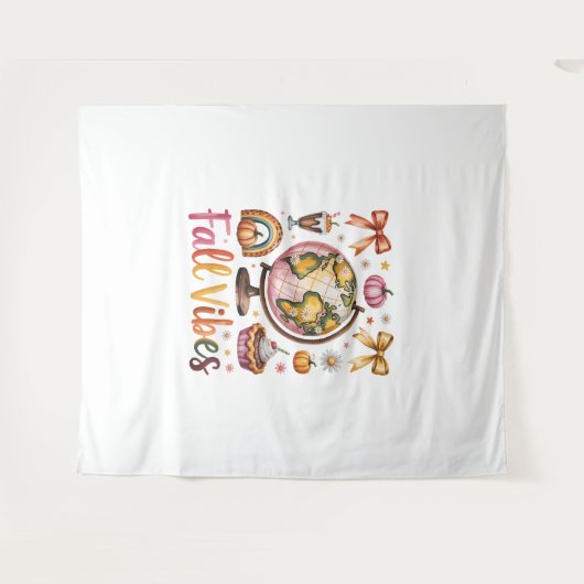 Fall Vibes Wandteppich (Vorderseite (Horizontal))