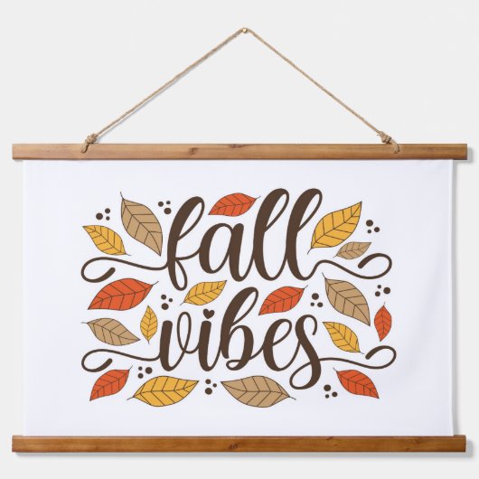 Fall Vibes Wandteppich Mit Holzrahmen (Vorne)