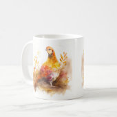 Fall Vibes Wasserfarbe Fasant - Kaffeetasse (Vorderseite Links)